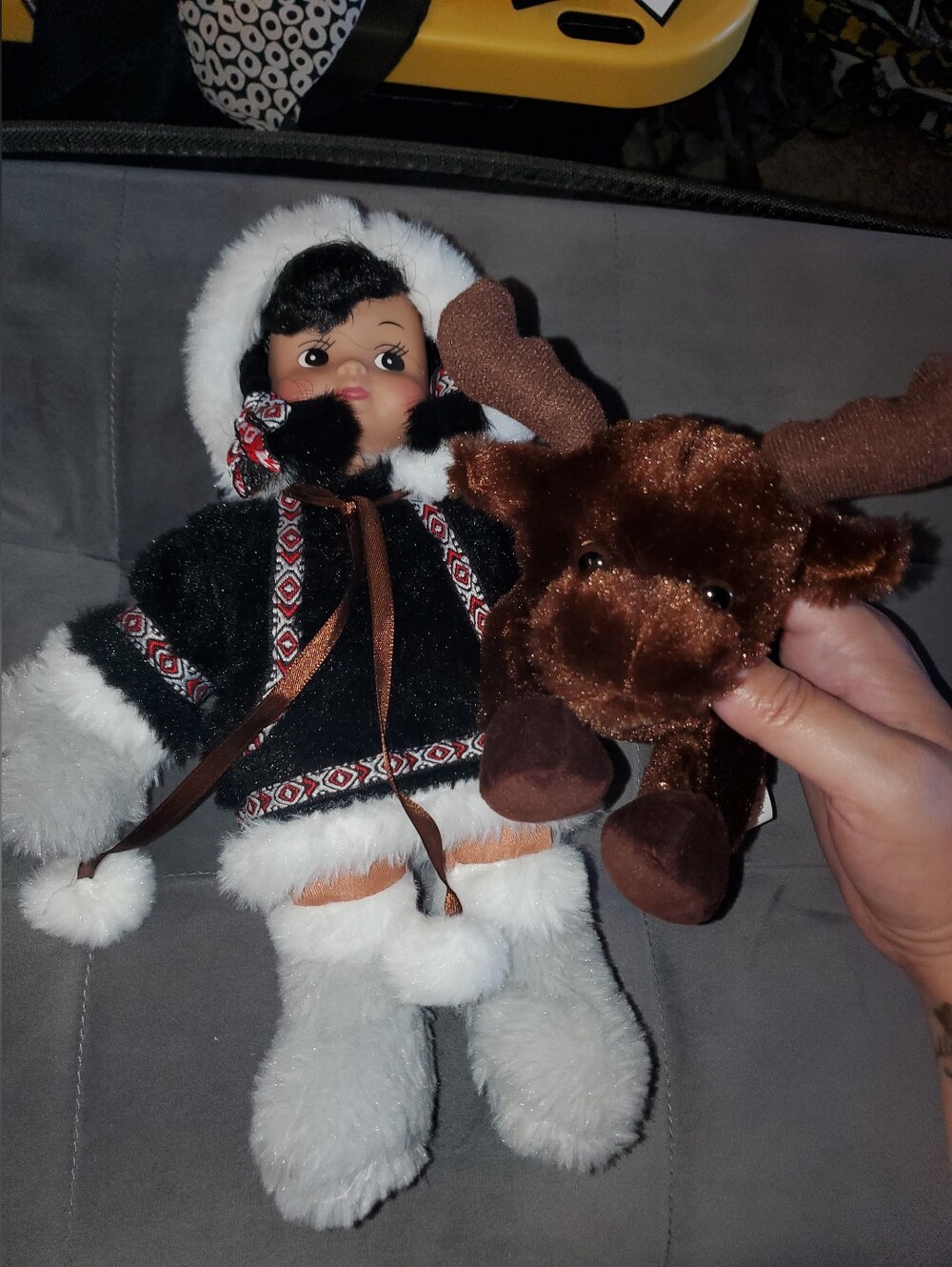 *NWOT* Set With Eskimo Doll And Moose Shoulder Buddy From Alaska